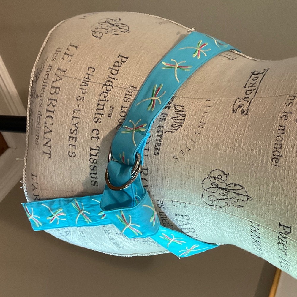Talbots Blue Dragonfly Belt